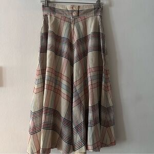 70s Vintage Women’s Plaid Wool skirt